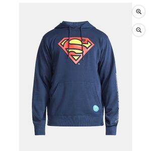 DC Comics Navy Hoodie with Red & Yellow Superman Shield